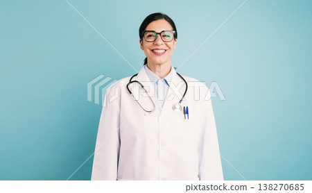 Confident female doctor smiling, working in healthcare Confident female doctor smiling, working in healthcare 138270685