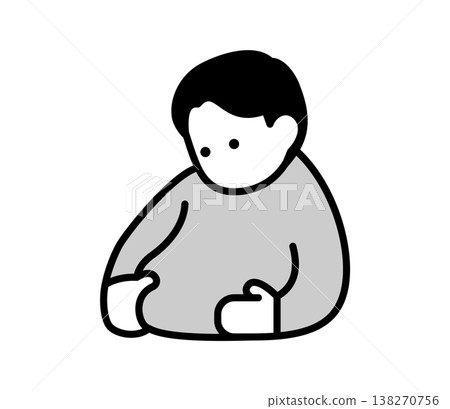 Illustration of an obese man Illustration of an obese man 138270756