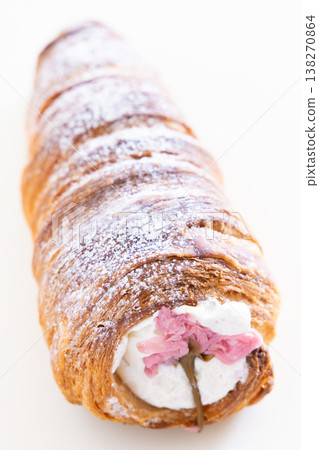 Delicious cherry blossom cream cornet Delicious cherry blossom cream cornet 138270864