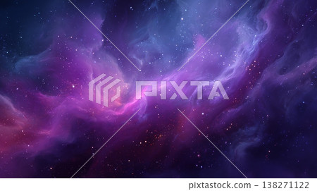 宇宙星雲：紫色和洋紅色宇宙星雲效應 138271122