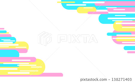 Yellow, cyan, and magenta rounded corner border corner ornament 16:9 Yellow, cyan, and magenta rounded corner border corner ornament 16:9 138271403