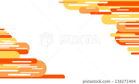 Orange rounded corner border corner ornament 16:9 Orange rounded corner border corner ornament 16:9 138271404
