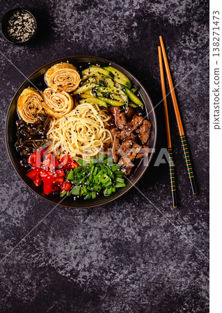 Korean Cold Noodle Soup guksu Korean Cold Noodle Soup guksu 138271473