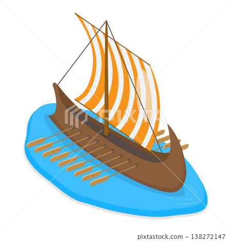 3D Isometric Flat Vector Illustration of Greece, Banner Design Featuring Cultural Elements For Travel Inspiration. Item 1 138272147