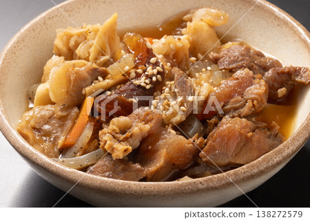 Beef offal stewed in miso Beef offal stewed in miso 138272579