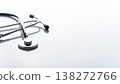 Healthcare medical background of backlit stethoscope laying on table with copy-space 138272766