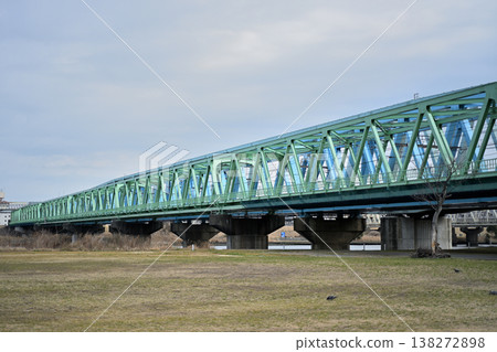 The Joban Line railway bridge over the Arakawa River The Joban Line railway bridge over the Arakawa River 138272898