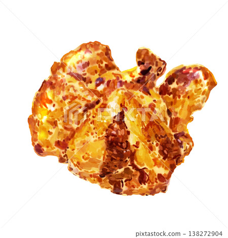 手繪, 酥脆, 金黃, 炸雞塊, 白色背景, 可去背 138272904