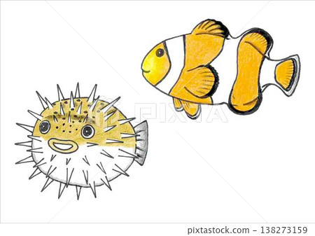 河豚和小丑魚(插圖) 河豚和小丑魚(插圖) 138273159