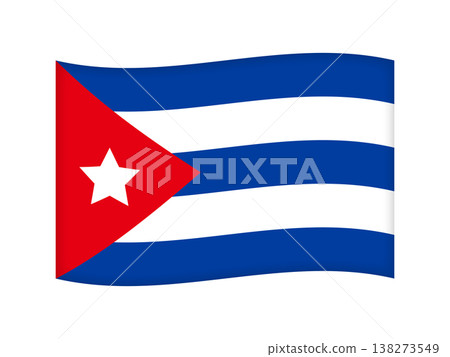 Cuban flag illustration material 4 Cuban flag illustration material 4 138273549