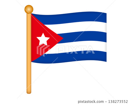 Cuban flag illustration material 6 Cuban flag illustration material 6 138273552
