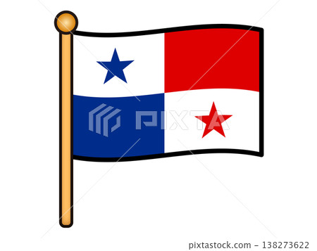 Illustration material of the Panamanian flag 5 Illustration material of the Panamanian flag 5 138273622
