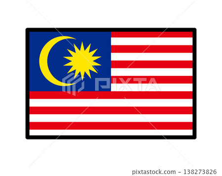 Illustration of the Malaysian flag 138273826