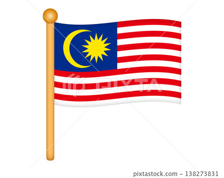 Malaysian flag illustration material 6 Malaysian flag illustration material 6 138273831