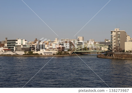 從清橋橋看到的萬年橋（東京都中央區和江東區） 138273987