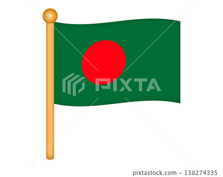 Bangladesh flag illustration material 6 Bangladesh flag illustration material 6 138274335
