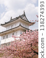 Cherry blossoms and Japanese castles: Scenes of spring flowers and traditional architecture 138274393