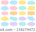 A set of colorful speech bubbles in various shapes. 138274472