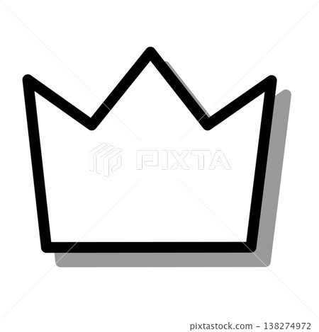 Simple and easy-to-use line art illustration of a crown Simple and easy-to-use line art illustration of a crown 138274972