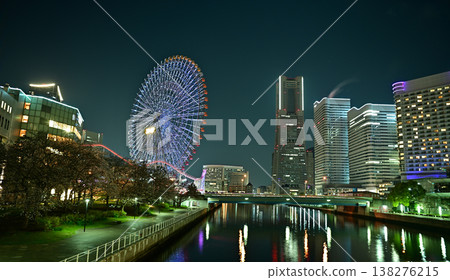 橫濱港未來的夜景1 橫濱港未來的夜景1 138276215