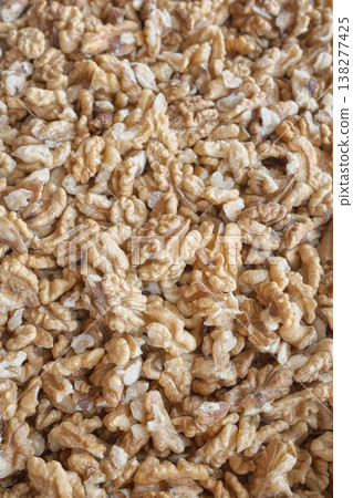 Close up of walnuts, selective focus. 138277425