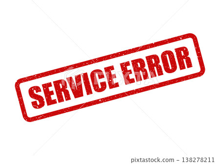 Rectangular grunge stamp featuring a textured appearance and the bold words SERVICE ERROR diagonally displayed as a warning Rectangular grunge stamp featuring a textured appearance and the bold words SERVICE ERROR diagonally displayed as a warning 138278211