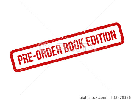 Rectangular textured rubber stamp indicating PRE ORDER BOOK EDITION for special releases and collector items 138278356