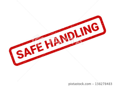 Red distressed rubber stamp with grunge texture emphasizing careful operational procedures and secure management practices for products Red distressed rubber stamp with grunge texture emphasizing careful operational procedures and secure management practices for products 138278483