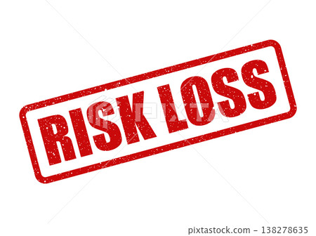 Red grunge rectangular stamp displaying RISK LOSS text, representing potential financial or material detriment in business operations Red grunge rectangular stamp displaying RISK LOSS text, representing potential financial or material detriment in business operations 138278635