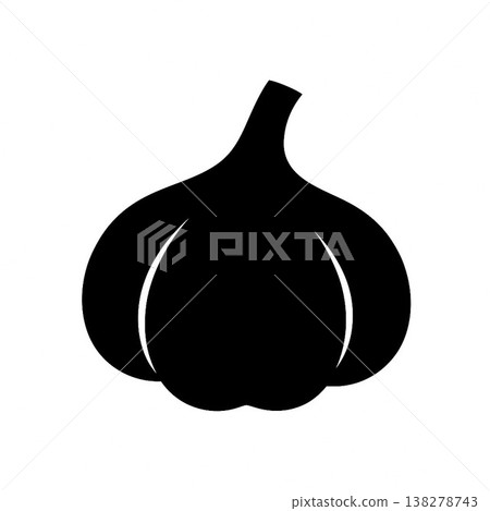 Simple silhouette of garlic 138278743