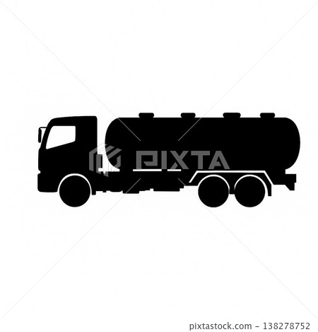 Simple silhouette of a tanker truck Simple silhouette of a tanker truck 138278752