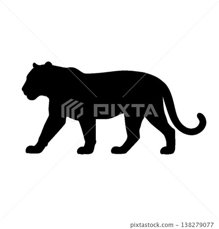 Majestic tiger silhouette Majestic tiger silhouette 138279077