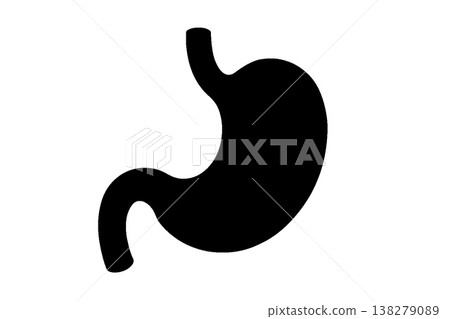 Stomach silhouette illustration Stomach silhouette illustration 138279089