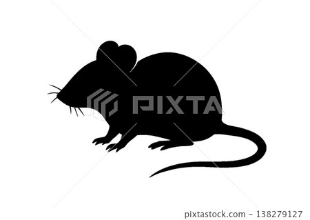 Simple silhouette of a mouse Simple silhouette of a mouse 138279127