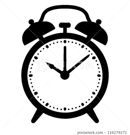 一個經典時鐘的輪廓，標誌著時間的流逝。 138279271