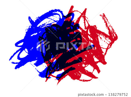 Abstract Artistic Representation of mental illness with Chaotic Red and Blue Brush Strokes Abstract Artistic Representation of mental illness with Chaotic Red and Blue Brush Strokes 138279752