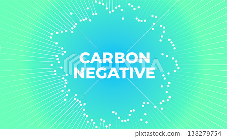 Carbon negative abstract illustration with text Carbon negative abstract illustration with text 138279754