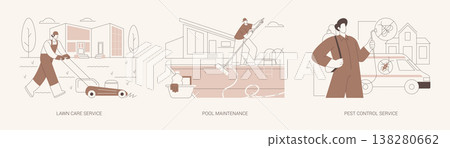 Household maintenance services isolated cartoon vector illustrations se Household maintenance services isolated cartoon vector illustrations se 138280662