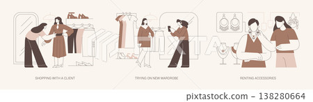 Shopping assistant isolated cartoon vector illustrations se Shopping assistant isolated cartoon vector illustrations se 138280664