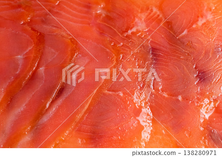 Gourmet Smoked Salmon Slices on Wooden Board Gourmet Smoked Salmon Slices on Wooden Board 138280971
