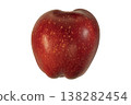 Fresh ripe red apple isolated macro texture glossy fruit surface 138282454