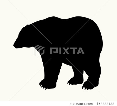 Vector drawing. Big polar bear Vector drawing. Big polar bear 138282588