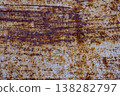 Rusted corroded oxidized metal surface texture with flaking deterioration 138282797