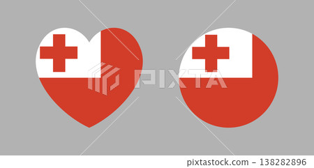 Flag of Tonga round, heart shaped button, icon, sticker. National Tonga flag circular badge. Set of Flag circle, heart banner, background. Flag of Tonga round, heart shaped button, icon, sticker. National Tonga flag circular badge. Set of Flag circle, heart banner, background. 138282896
