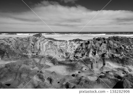 Black and white landscape photography of Porto Santo Island, Portugal Black and white landscape photography of Porto Santo Island, Portugal 138282906