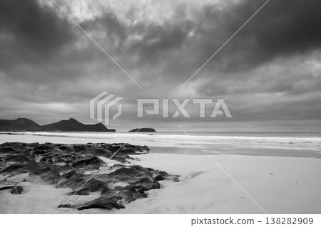 Porto Santo, Portugal, black and white landscape Porto Santo, Portugal, black and white landscape 138282909