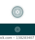 Circle ornament sunburst vector logo design template background 138283407
