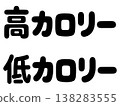 High calorie, low calorie 138283555