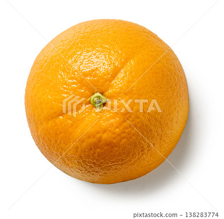 Fresh orange half isolated on white background, top view 138283774