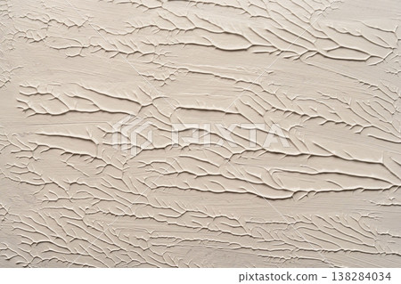 Close-up shot of a leaf vein-like textured pattern using white acrylic paint (22) 138284034